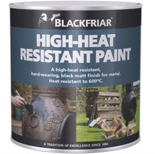 Black Matt High Heat Resistant Brush Paint Fires BBQ Chimineas Radiators Exhaust