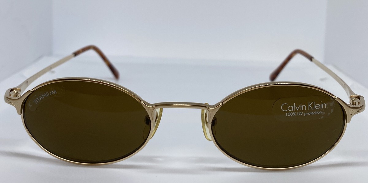 Authentic VINTAGE CALVIN KLEIN CK 514 Sunglasses Oval Titanium C