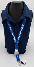 Boeing 757 Blue Aviation Lanyard, Seat Belt Buckle, pilot id Flight Crew