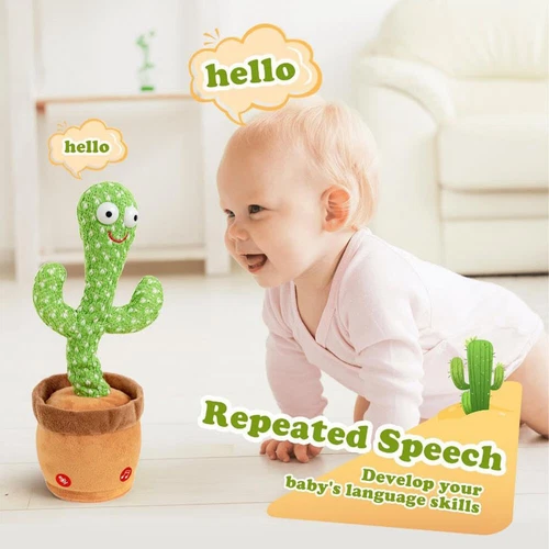 Talking Toy Cactus Toy Dancing Cactus Doll Speak Talk Sound Record Repeat Kawaii - Picture 8 of 15