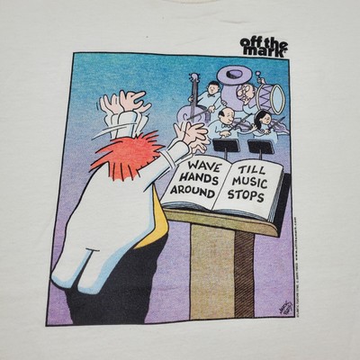 Vintage Off The Mark Shirt Mens XL White Comic Strip Mark Parisi 