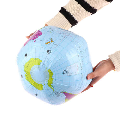 30CM Inflatable World Globe Earth Map Ball Educational Planet Earth Ball Ocean - Picture 1 of 11