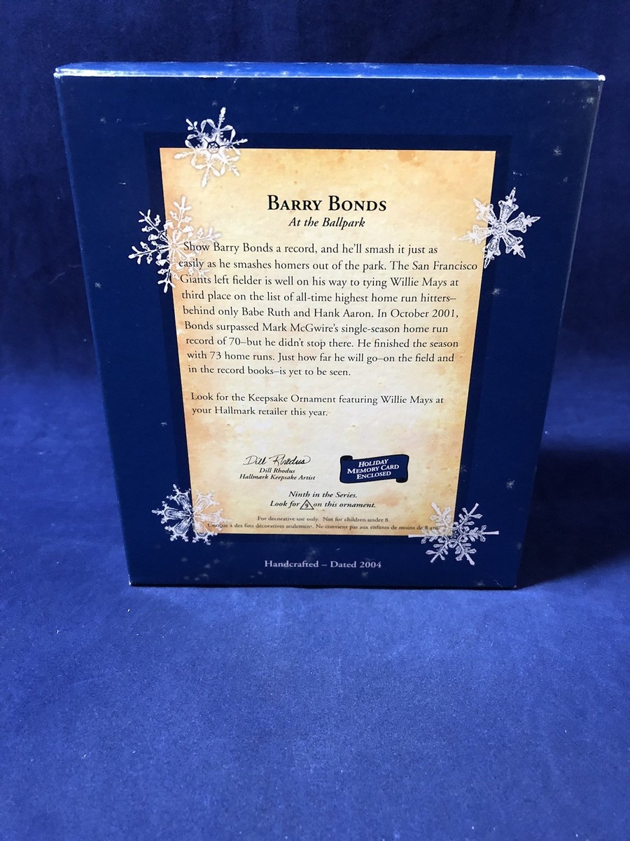 Hallmark 'Barry Bonds' At The Ballpark Keepsake Ornament w