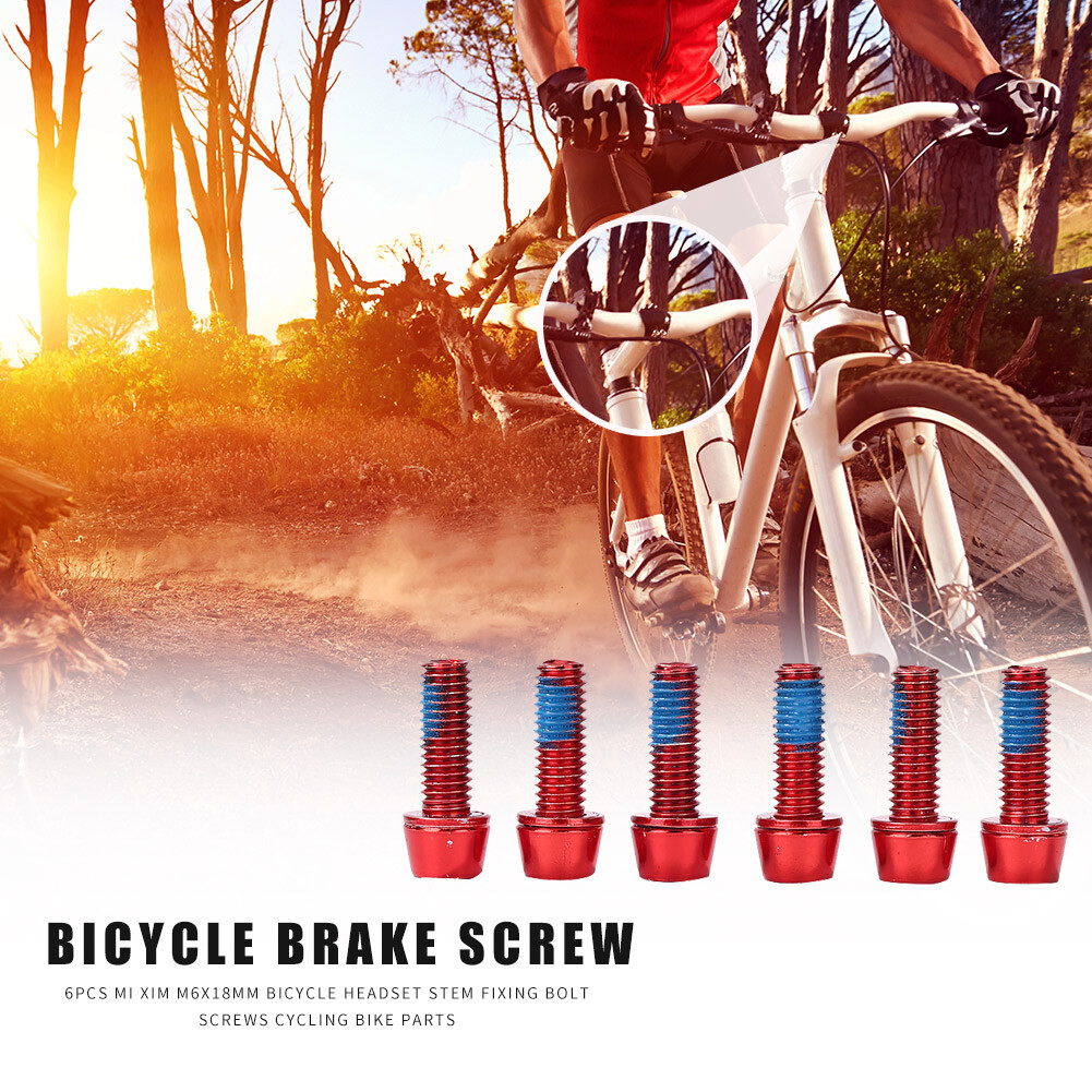 6pcs Mi Xim 18mm Bike Screws M6 Bicycle Stem Fixing Bolt for Disc Brake