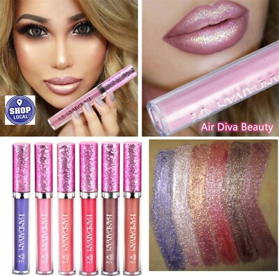 Non-stick Metallic Mermaid Shiny Glitter Shine Lip Gloss Liquid Lip stick Makeup