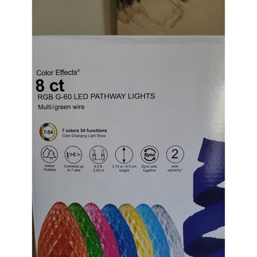 GE Color Effects 50 C-9 32.6-ft Multi-Function LED Christmas String Lights NEW - Picture 7 of 10