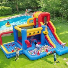 Commercial PVC Inflatable Bounce House with Golf / Ring Toss Game Sports Castle