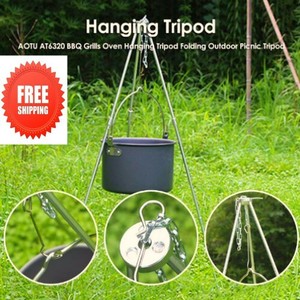 Jungles Portable Tripod Grilling Set Campfire Tripod Camping