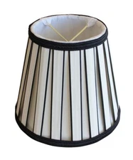 5"x8"x7" Metropolitan Softback Empire Edison Clip On Lampshade, Eggshell with Bl