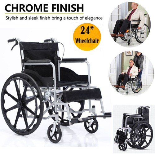Aluminium Wheelchair Lightweight Self Propelled Mag Wheels Folding Brake Armrest - Picture 3 of 18