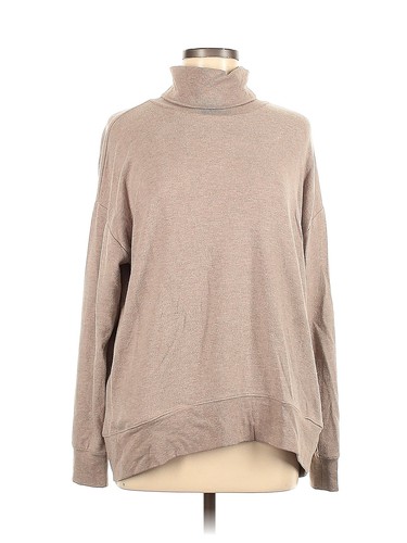 Grey Women Brown Turtleneck Sweater 