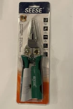 Seese 8 in 1 Electrician Pliers Stainless Steel  with Electroprobe Green