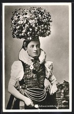 Ansichtskarte Schappel, Schwarzwälderin in Tracht 1952 