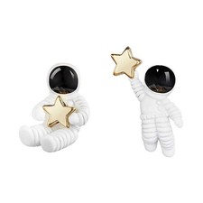 coadipress 3D Astronaut Star Stud Earrings for Women Cute Funny Creative Cart...