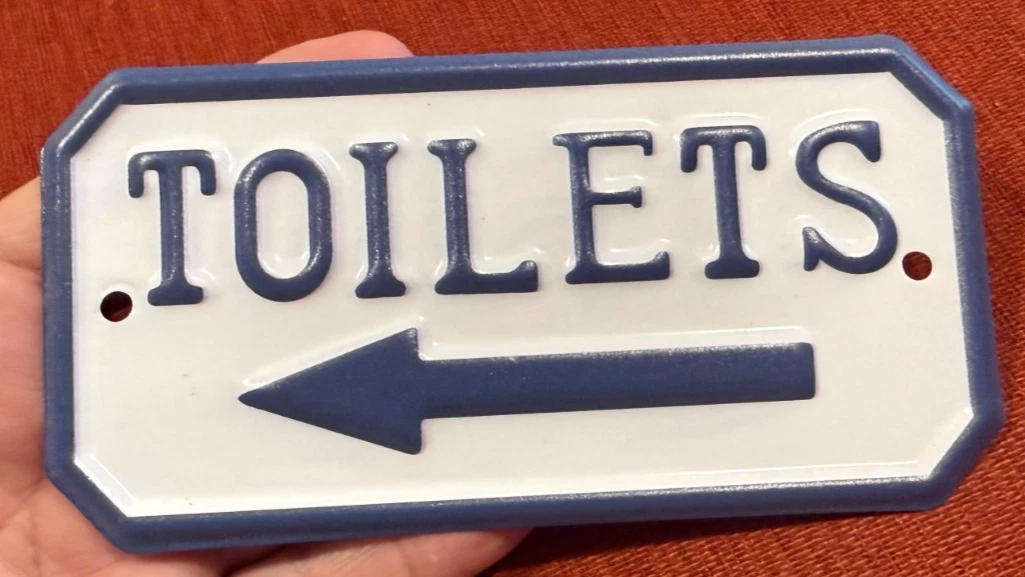 Restroom Sign In Original Advertising Signs (1930-1969) for sale
