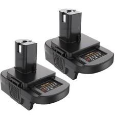 2X USB Battery Adapter Converter for Dewalt 20V Milwaukee 18V to Ryobi 18V Tool
