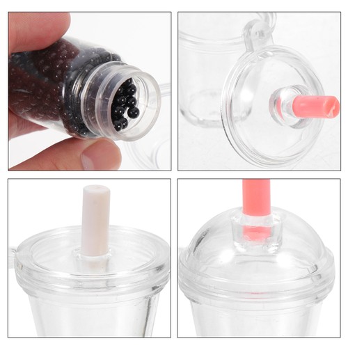 Milk Tea Cup Keychain Accessories Make Your Own Bubble Keychains - Picture 8 of 12