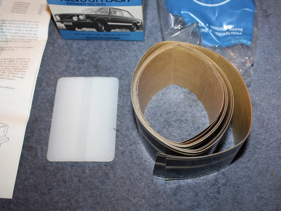 Volvo 140 144 original GT tira parte recta sección recta raya kit NOS - Imagen 2 de 4