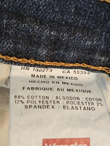Wrangler Men’s Five Star Flex Relaxed Fit Jeans 42x30 Stretch Blue Comfort NEW - Picture 11 of 12