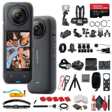 Insta360 X4 - Waterproof 360 Action Camera + 50-in-1 Accessory Kit + 64GB Card