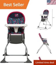 Flower Garden Foldable High Chair for Kids - Lightweight & Portable Design