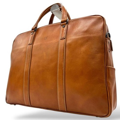 Takeo Kikuchi Leather Briefcase A4 Size Camel Used Business Bag | eBay