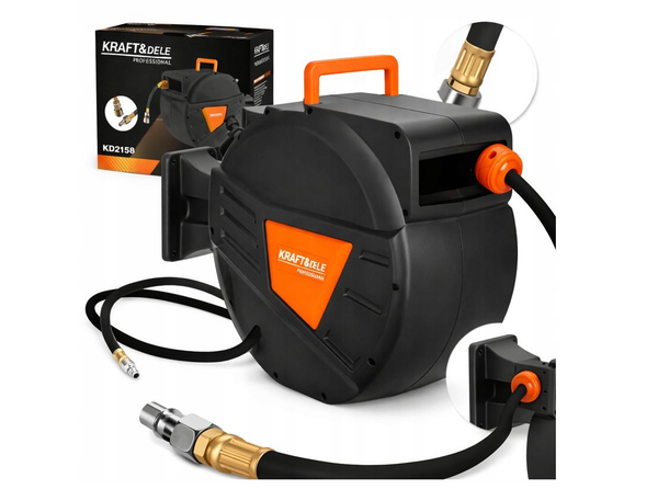 Druckluftschlauch Aufroller Automatik Schlauch 20M Wandhalter Schlauchaufroller-image