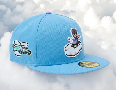 SADBOYS X NEW ERA Junior H Musica Fitted hat Sky Blue SAD