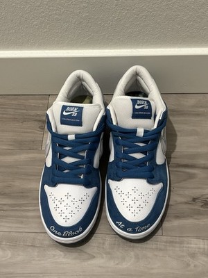Nike SB Dunk Low Pro QS Born x Raised Blue White One Block At A 