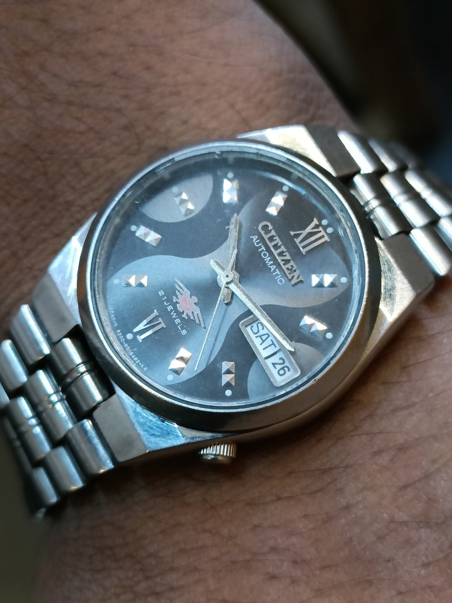 CITIZEN AUTOMATIC 21J GRAY DIAL 4-R17987 JAPAN UNISEX ADULTS
