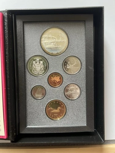 1991 Canada Proof Double Dollar Set Frontenac Silver Dollar Royal Canadian Mint