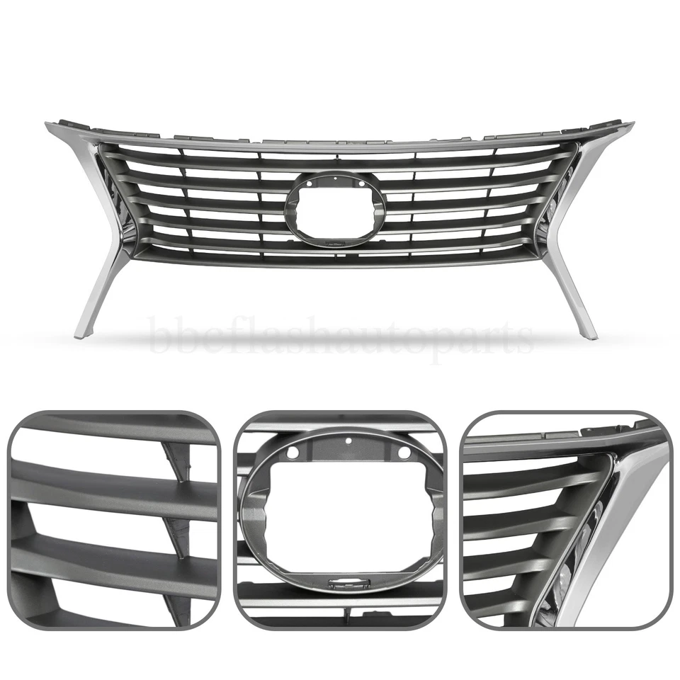 For 2013 2014 2015 Lexus RX350 RX450h Front Bumper Grille Upper Center Lower Set Foto 4 de 4