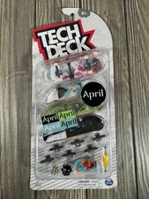 Tech Deck Fingerboard 4-Pack April Skateboards Customizable Collectibles Toys
