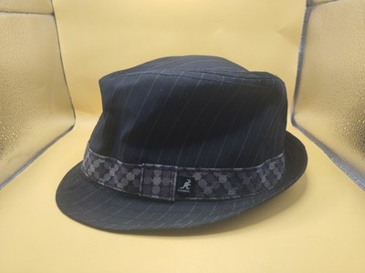 KANGOLMen's Fedora Hat Wool /Poly Blend Founded Striped Nice Free Shipping 