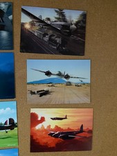 3 WW2 RAF aircraft art postcards  Mosquito Tempest, Beufighter