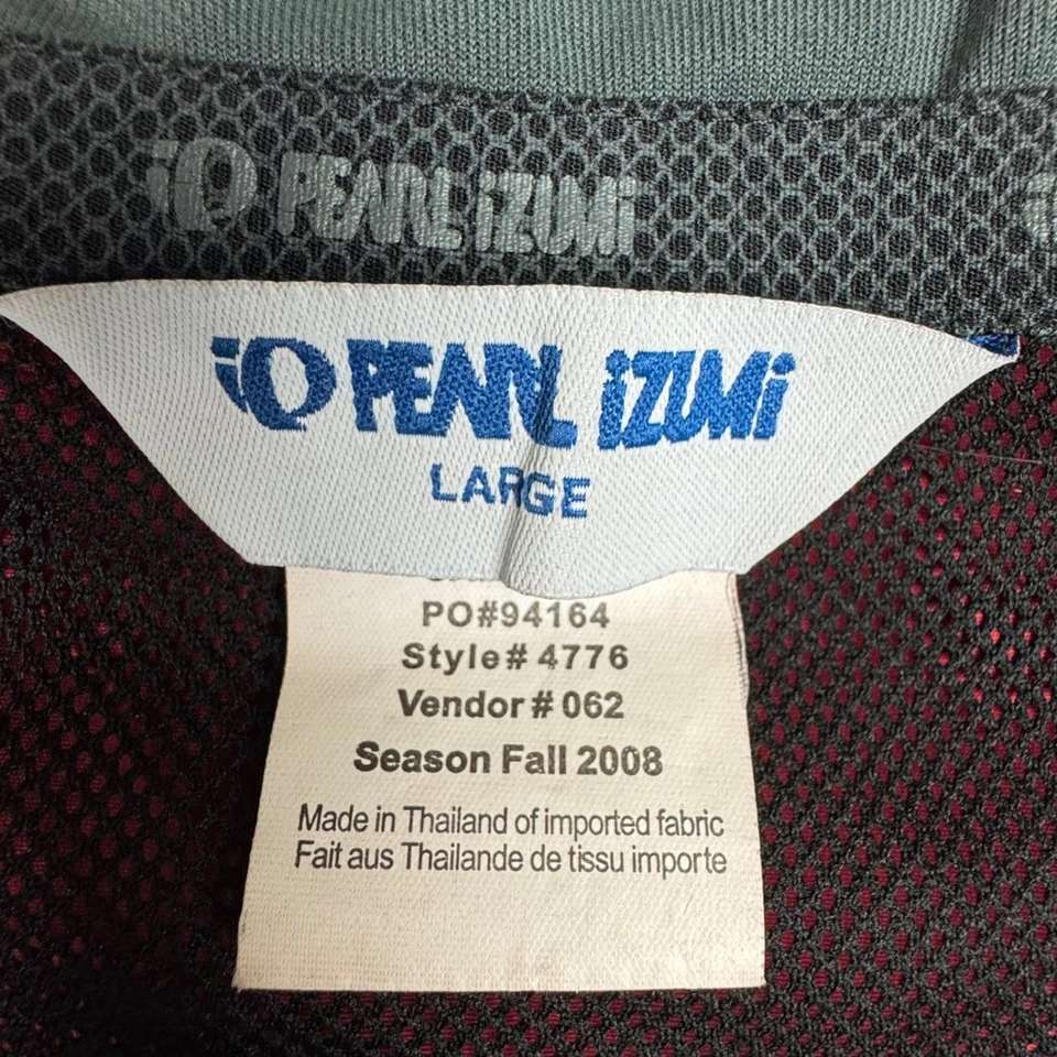 Pearl Izumi Red Cycling Vest Men's Large Lightweight Front Zip Pockets High Neck - Image 4 of 4