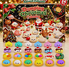 Limited 2026 Christmas Dumpling Advent Calendar 24PCs Squishes Set Holiday Gift
