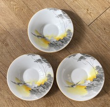 3 ART DECO SHELLEY LAKELAND SAUCERS