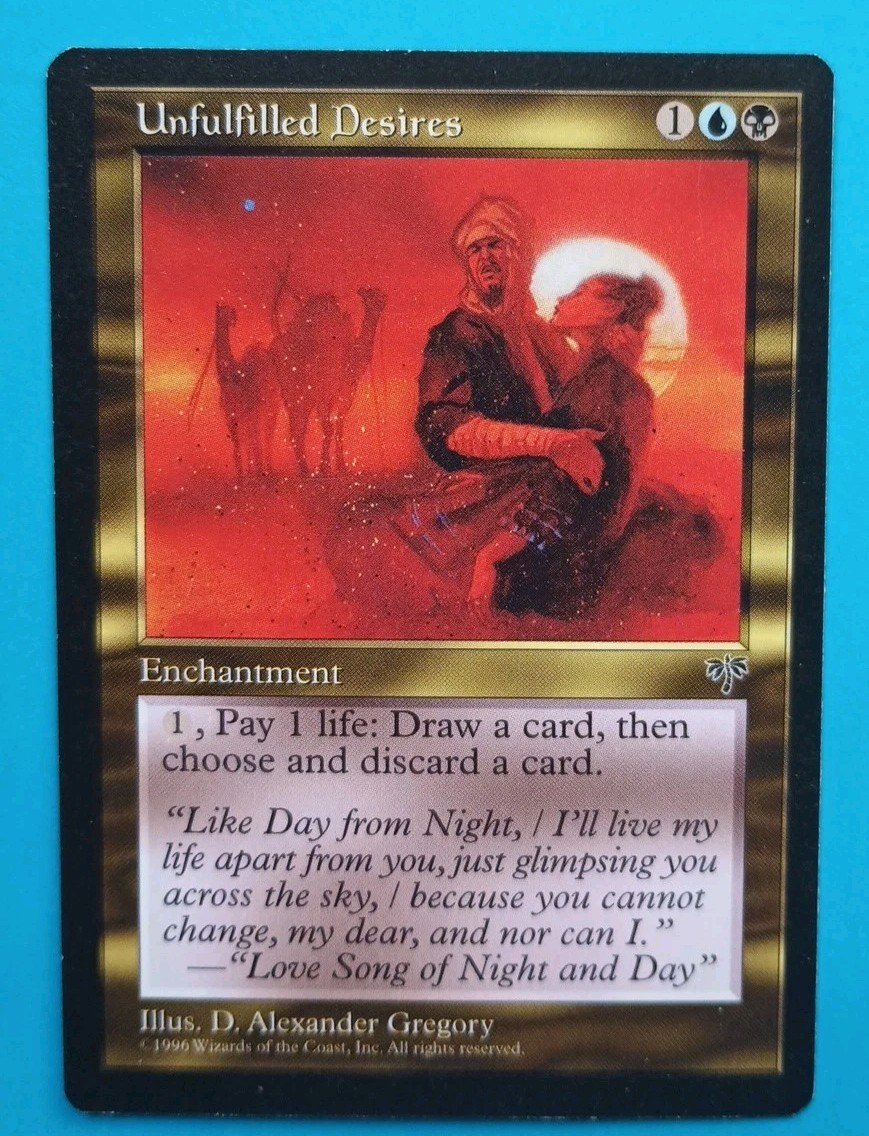 Magic the Gathering MTG Mirage  UNFULFILLED DESIRES  LP/EX  R 1996 Nice!!