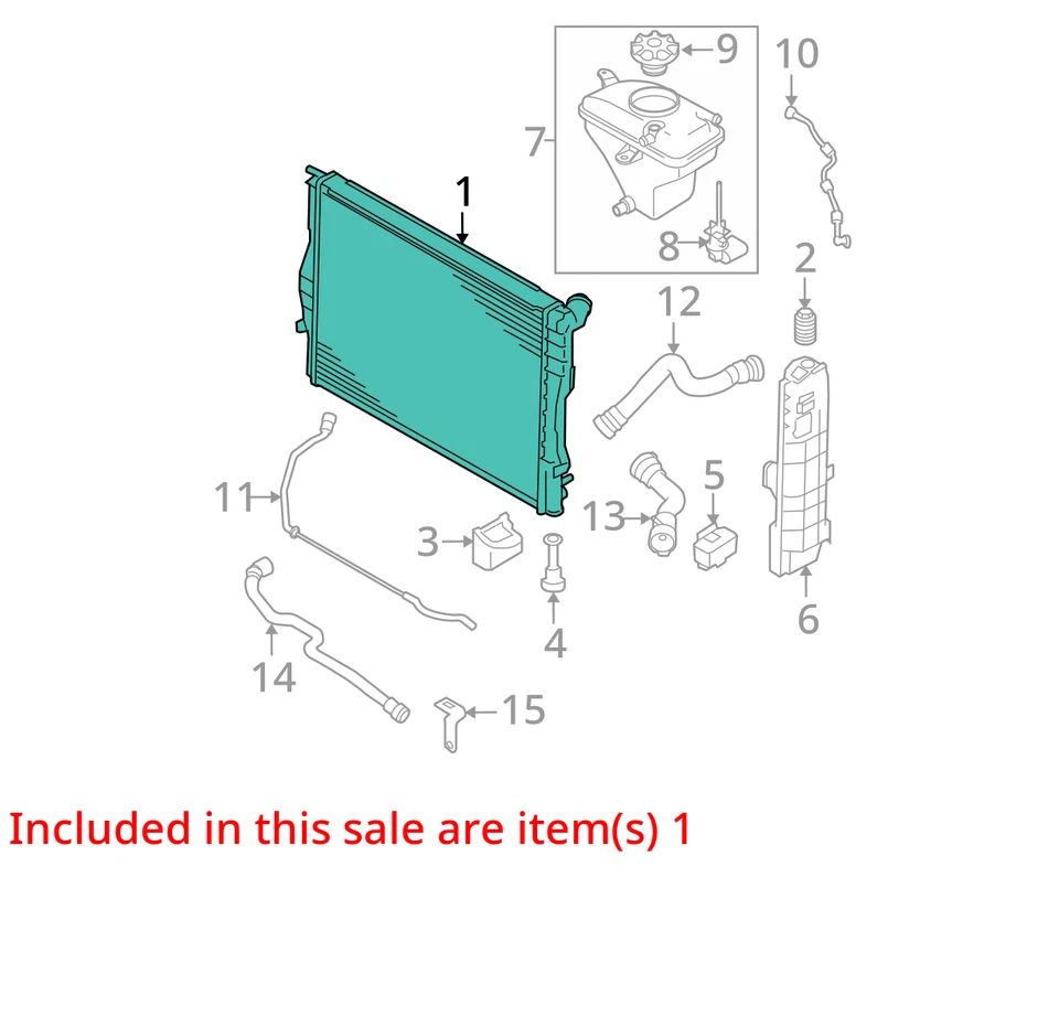 Radiator Fits 08-13 BMW M3 , 17112283468 - Imagem 3 de 4