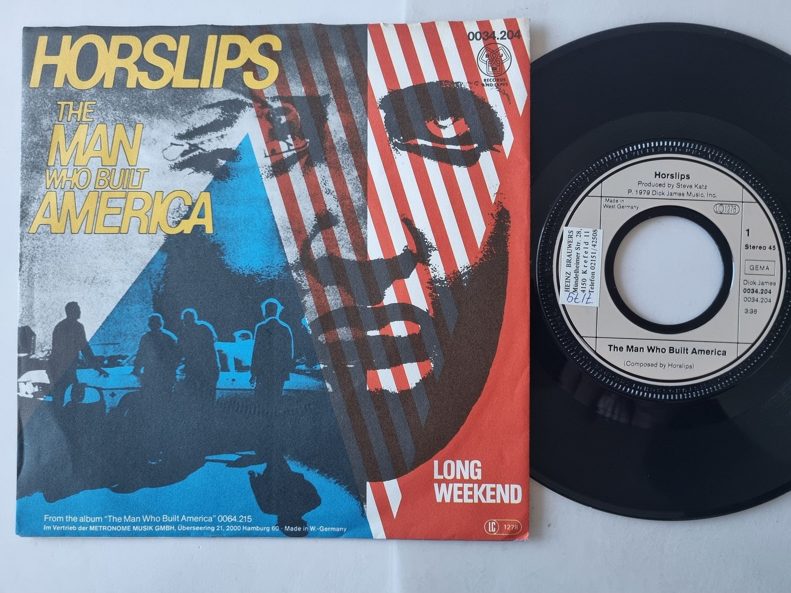 Horslips - The Man Who Built America 7'' Vinyl Germany