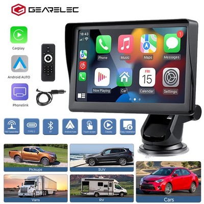 7'' Portable Wireless Apple CarPlay Android Auto Touch Screen Car Radio Stereo
