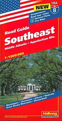 USA 8 Southeast Hallwag (+r): Middle Atlantic,... - Hallwag Kummerly & Frey AG