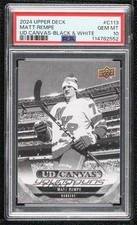 2024 Series 1 UD Canvas Young Guns Black & White Matt Rempe PSA 10 GEM MT 15sc