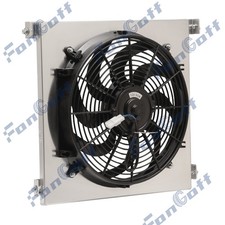 For 28-1932 Ford Model A Chopped Hot Rod Chevy V8 Aluminum Radiator Shroud Fan