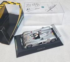 Scalextric 1/32 slot car, Cadillac LMP, autographed Lagorce, Wallace, Leitzinger