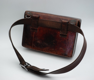 WW2 Swiss Army Military Officer Leather Bag Medic Paramedic 1939