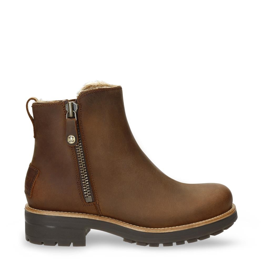 COMODO Y CALIDO BOTIN MUJER PANAMA JACK RYM B2 EN PIEL TONO CUERO