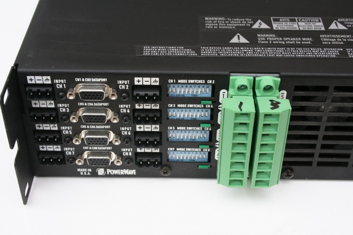 QSC CX168 パワーアンプ 130ワット 8チャンネル 4オーム 3ピン QSC CX168 パワーアンプ 130ワット 8チャンネル 4オーム 3ピン