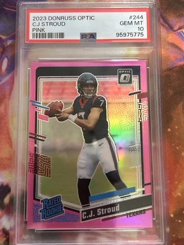2023 Panini Donruss Optic - Rated Rookie C.J. Stroud #244 Pink Prizm (RC)
